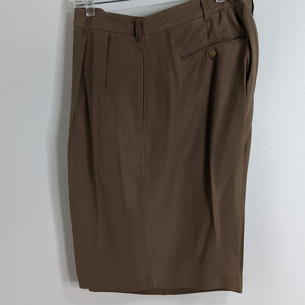 Nautica Men's Flat Front Shorts in Brown
